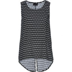 Top z wiskozy bonprix czarno-biały z nadrukiem. Białe topy damskie bonprix, z nadrukiem, z wiskozy. Za 69,99 zł.
