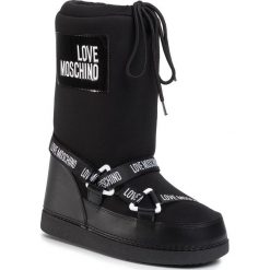 Śniegowce LOVE MOSCHINO - JA24032G1BIV1000 Nero. Czarne kozaki damskie Love Moschino, na zimę, ze skóry ekologicznej, bez obcasa, bez zapięcia. Za 749,00 zł.