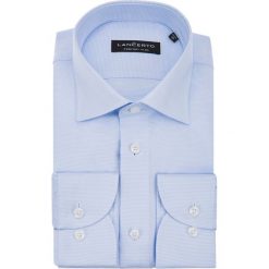 Koszula Hazel 2. Niebieskie koszule męskie LANCERTO, s, bez wzorów, z bawełny, eleganckie, bez kołnierzyka, bez rękawów. Za 299,90 zł.