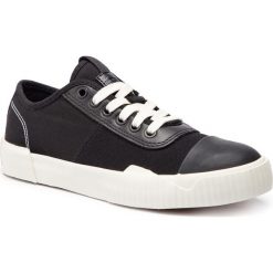 Trampki G-STAR RAW - Rackam Parta Low D12458-B055-990 Canvas Mix. Czarne półbuty damskie G-Star RAW, bez wzorów, ze skóry, retro, bez obcasa, na płaskiej podeszwie, bez zapięcia. W wyprzedaży za 259,00 zł.