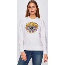 Silvian Heach - Bluza. Białe bluzy damskie Silvian Heach, s, z nadrukiem, z bawełny, bez rękawów, bez kaptura. W wyprzedaży za 179,90 zł.