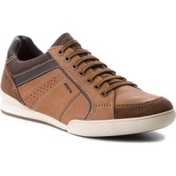 Półbuty GEOX - U Kristof A U620EA 0FF22 C6N6G Cognac/Browncotto. Brązowe derby męskie Geox, z materiału. W wyprzedaży za 339,00 zł.