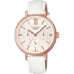 CASIO Sheen SHE 3064PGL-7A. Białe zegarki damskie CASIO, pozłacane. W wyprzedaży za 304,00 zł.