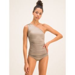 Strój kąpielowy Max Mara Leisure 38310206. Brązowe stroje kąpielowe damskie Max Mara Leisure, bez wzorów, z elastanu. W wyprzedaży za 629,00 zł.