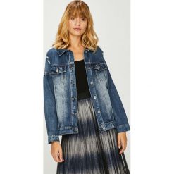 Answear - Kurtka. Niebieskie kurtki damskie jeansowe marki ANSWEAR, s, krótkie. W wyprzedaży za 119,90 zł.