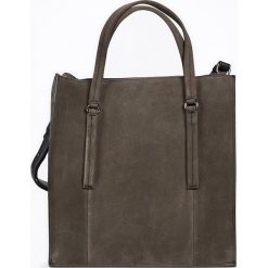Torebki i plecaki damskie: Skórzany shopper bag „FortyThree” w kolorze szarym – 32 x 34 x 12,5 cm