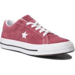 Tenisówki CONVERSE - One Star Ox 158370C Deep Bordeaux/White/White. Czerwone półbuty damskie Converse, bez wzorów, ze skóry, bez zapięcia. W wyprzedaży za 259,00 zł.