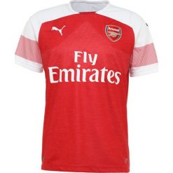 Puma ARSENAL LONDON FC HOME REPLICA WITH SPONSOR LOGO Artykuły klubowe chili pepper heather/white. Czerwone koszulki męskie Puma, xxl, bez wzorów, z poliesteru, sportowe, bez kołnierzyka, bez rękawów. Za 379,00 zł.