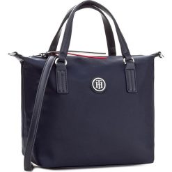 Torebka TOMMY HILFIGER - Poppy Small Tote AW0AW04361 413. Niebieskie torebki klasyczne damskie TOMMY HILFIGER, bez wzorów, z materiału, eleganckie, duże, bez dodatków. W wyprzedaży za 179,00 zł.