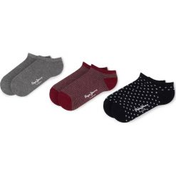 Zestaw 3 par niskich skarpet damskich PEPE JEANS - Ria PLU10444 Multi 0AA. Skarpetki damskie Pepe Jeans, bez wzorów, z elastanu. Za 49,00 zł.