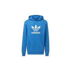 Bluzy dresowe adidas Bluza z kapturem Trefoil. Niebieskie bluzy męskie Adidas, s, bez wzorów, z dresówki, z kapturem, bez rękawów, z kapturem. Za 279,00 zł.
