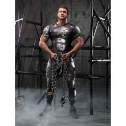 Rashguard krótki rękaw CAMO-classic MEN. Zielone koszulki męskie FJ!, m, z nadrukiem, z elastanu, bez kołnierzyka, z krótkim rękawem, krótkie. W wyprzedaży za 134,25 zł.