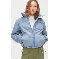 Kurtka puchowa melanż - Niebieski. Niebieskie kurtki damskie Cropp, s, bez wzorów, z puchu, bez kaptura. Za 199,99 zł.