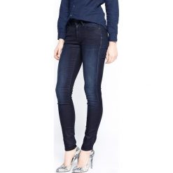 G-Star Raw - Jeansy 3301 High Skinny. Niebieskie jeansy damskie G-Star RAW, z aplikacjami, z elastanu. W wyprzedaży za 159,90 zł.