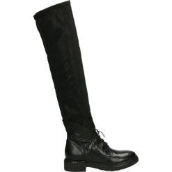 Kozaki - 132308 NERO. Czarne buty zimowe damskie marki Venezia, z materiału, na obcasie. Za 639,00 zł.