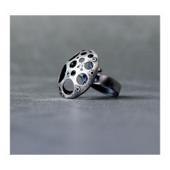 Duży pierścionek regulowany Silver Planet. Szare pierścionki damskie SHAMBALA. Za 169,00 zł.