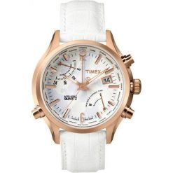 Zegarek Timex Damski TW2P87800 IQ Traveller World Time biały. Białe zegarki damskie marki Timex. Za 399,00 zł.