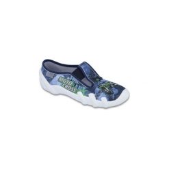 Białe Niebieskie Tekstylne Buty Befado rozmiar 31. Białe buciki niemowlęce chłopięce Befado, z bawełny. Za 61,80 zł.