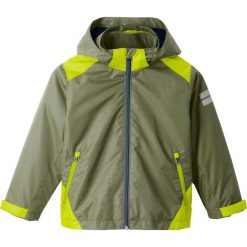 Kurtka chłopięca 3 w 1 bonprix ciemny khaki. Zielone kurtki chłopięce bonprix, bez wzorów, z polaru, z kapturem. Za 149,99 zł.