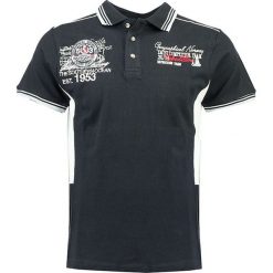 Koszulka polo w kolorze granatowym. Niebieskie koszulki polo męskie Geographical Norway Men, m, z haftami, z bawełny, polo, bez rękawów. W wyprzedaży za 90,95 zł.