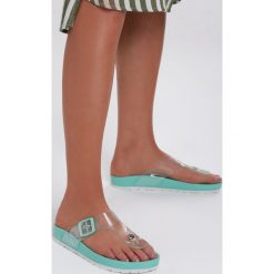 Zielone Japonki Very Careful. Zielone klapki damskie Inny, bez wzorów, bez obcasa. Za 49,99 zł.