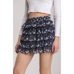 Granatowa Spódnica Eshita. Niebieskie spódniczki damskie Renee, xl, bez wzorów, mini. Za 59,99 zł.