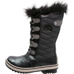 Sorel TOFINO II Śniegowce black/quarry. Czarne kozaki dziewczęce Sorel, ze skóry. W wyprzedaży za 399,20 zł.