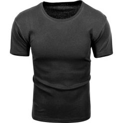 Koszulka męska t-shirt gładki czarny Recea. Czarne koszulki męskie Recea, s, bez wzorów, z bawełny, klasyczne, z klasycznym kołnierzykiem. Za 19,99 zł.