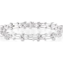 Bransoletki damskie: Piękna Białe Złoto Bransoletka - złoto białe 585, Brylant 1,97ct
