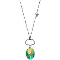 Unikalny Naszyjnik - srebro 925, Swarovski. Szare naszyjniki damskie W.KRUK, z kryształem, srebrne. Za 549,00 zł.
