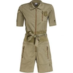 Kombinezon AERONAUTICA MILITARE. Zielone kombinezony damskie Aeronautica Militare, z aplikacjami, z tkaniny, militarne, z kontrastowym kołnierzykiem, bez rękawów. Za 1310,00 zł.