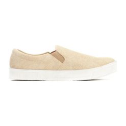 Beżowe Slip On Influx. Brązowe trampki męskie Born2be, na lato, bez wzorów, z materiału, bez zapięcia. Za 39,99 zł.