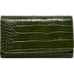 Answear - Portfel. Zielone portfele damskie ANSWEAR, bez wzorów, z materiału. Za 49,90 zł.