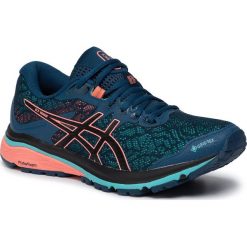 Buty ASICS - Gt-1000 8 G-Tx GORE-TEX 1012A482 Mako Blue/Black 400. Niebieskie buty sportowe damskie Asics, bez wzorów, z tworzywa sztucznego, sportowe, do biegania, gore-tex. W wyprzedaży za 379,00 zł.