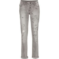 Dżinsy BOYFRIEND bonprix jasnoszary denim. Szare jeansy damskie bonprix, z jeansu. Za 89,99 zł.