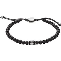 Fossil - Bransoletka. Czarne bransoletki męskie Fossil, ze stali. Za 159,90 zł.