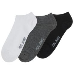 Pepe Jeans 3 Pack Skarpetki Męskie Brett 43/46 Wielokolorowy. Czarne skarpetki męskie marki Pepe Jeans, bez wzorów, z jeansu. Za 53,90 zł.