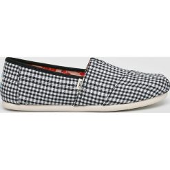 Toms - Espadryle Gingham Stripe. Czarne espadryle damskie marki Toms, bez wzorów, z materiału, bez obcasa. Za 239,90 zł.