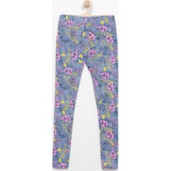 Legginsy dziewczęce: Wzorzyste legginsy – Niebieski