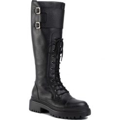 Kozaki POLLINI - SA26114G08TD0000 Nero. Czarne kozaki damskie Pollini, na wysokim obcasie. W wyprzedaży za 999,00 zł.