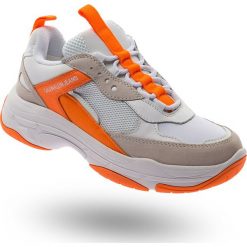 SNEAKERSY MAYA CALVIN KLEIN JEANS. Pomarańczowe sneakersy damskie Calvin Klein Jeans, z jeansu. W wyprzedaży za 456,75 zł.