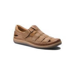 LASOCKI FOR MEN MI20-QUENTIN-04 Beżowy. Brązowe sandały męskie Lasocki For Men, ze skóry, bez zapięcia. Za 169,99 zł.