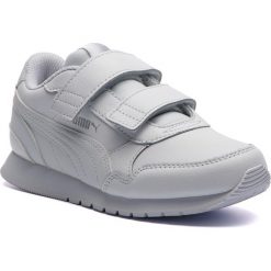 Sneakersy PUMA - St Runner V2 L V Ps 366960 02 Puma White/Gray Violet. Białe półbuty dziewczęce Puma, bez wzorów, ze skóry ekologicznej, na rzepy. W wyprzedaży za 149,00 zł.