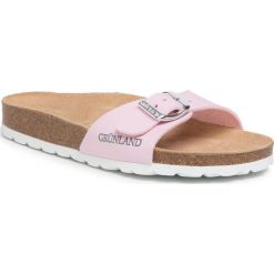 Klapki GRÜNLAND - Sara CB0323-70 Rosa. Różowe klapki damskie Grünland, bez wzorów, ze skóry ekologicznej, bez obcasa. Za 159,00 zł.