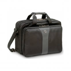 WENGER Torba na laptopa slim Legacy 16 cali czarno-szara 600648. Szare torby na laptopa marki Wenger, w paski, z poliesteru, biznesowe. Za 299,22 zł.
