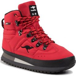 Śniegowce KANGAROOS - K-Skor Trx 39039 000 6001 Velvet Red. Czerwone kozaki damskie KangaROOS, na zimę, ze skóry ekologicznej, bez zapięcia. Za 299,00 zł.