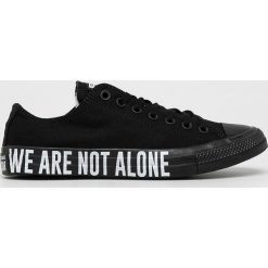 Converse - Tenisówki. Czarne trampki męskie Converse, bez wzorów, z gumy, na sznurówki. W wyprzedaży za 269,90 zł.