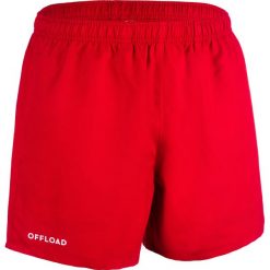 Spodenki do rugby R100 z kieszeniami. Białe spodenki i szorty męskie OFFLOAD, xs, bez wzorów, z poliesteru. Za 39,99 zł.
