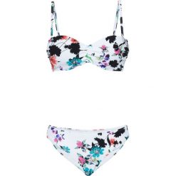 Bikini na fiszbinach (2 części) bonprix biały z nadrukiem. Białe stroje kąpielowe damskie bonprix, z nadrukiem. Za 89,99 zł.