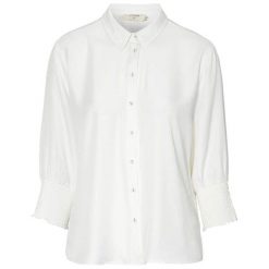 Cream Bluzka z marszczeniami przy rękawach Nola złamana biel female biały 44. Białe bluzki damskie Cream, bez wzorów, z tkaniny, eleganckie, z klasycznym kołnierzykiem, bez rękawów. Za 329,00 zł.